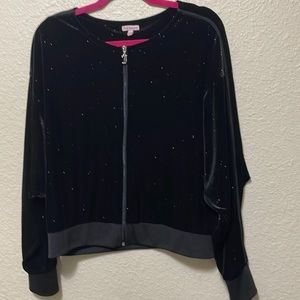 Juicy Couture Women's Black And Glittery Velour. Very Good Condition. Size XL.